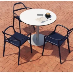 KFI Seating Ivy Round Table and Dali Stack Chair Package^ Restaurant & Cafe|Cafe Table & Chair Sets
