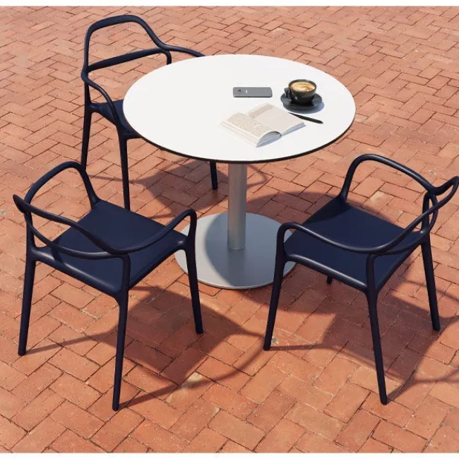 KFI Seating Ivy Round Table and Dali Stack Chair Package^ Restaurant & Cafe|Cafe Table & Chair Sets