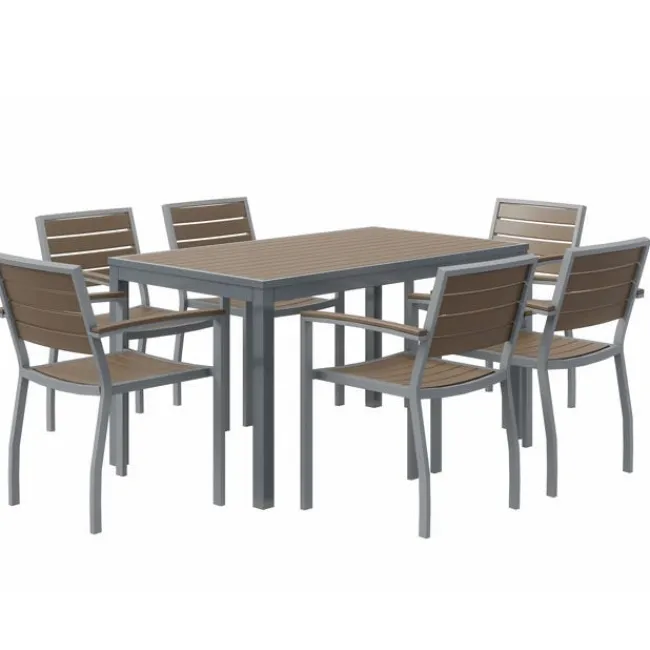 KFI Seating Ivy Series Rectangle Outdoor Table & Chair Sets^ Cafe Table & Chair Sets|Café