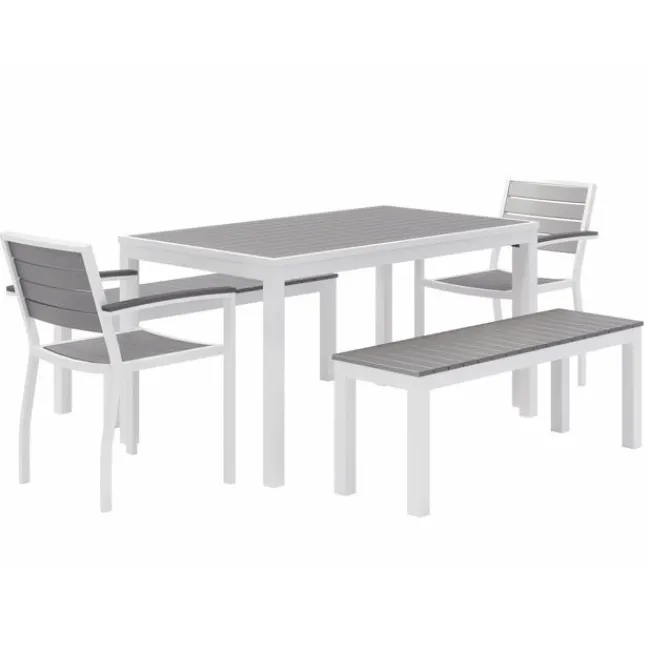 KFI Seating Ivy Series Rectangle Outdoor Table & Chair Sets^ Cafe Table & Chair Sets|Café