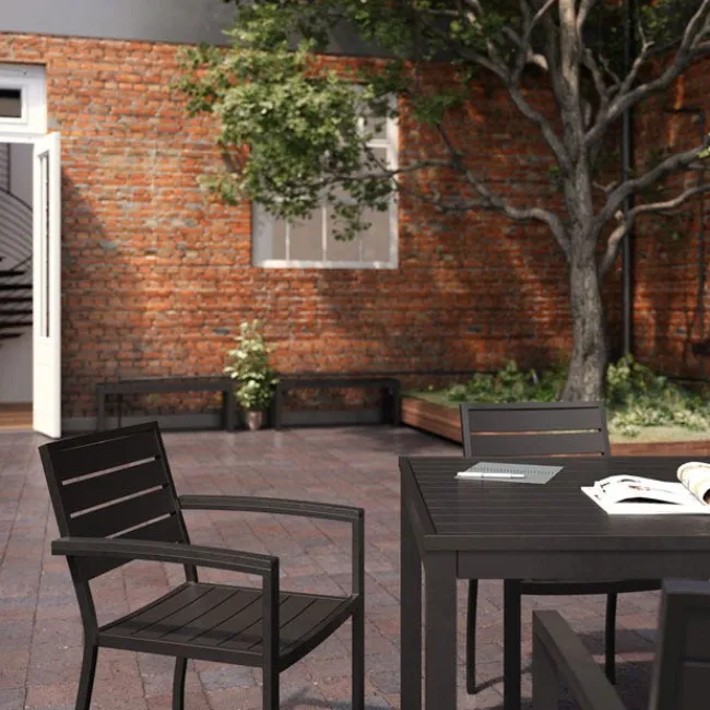 KFI Seating Ivy Series Rectangle Outdoor Table - 35'' W x 55'' D^ Cafe Tables|Café