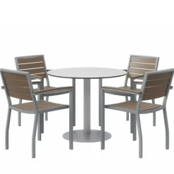 KFI Seating Ivy Series Round Outdoor Table & Chair Sets^ Cafe Tables|Café
