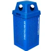 Ex-Cell Kaiser Kaleidoscope Outdoor 36-Gallon Recycle Receptacle w/ Blue Gloss Finish^ Trash & Recycling Bins