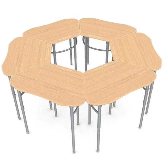 Scholar Craft Kaleidoscope Trap Six Student Desk^ Collaborative Desks|Open Front School Desks
