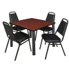 Regency Office Products Kee Cafe Table and Vinyl Stack Chairs^ Cafe Table & Chair Sets|Breakroom & Café
