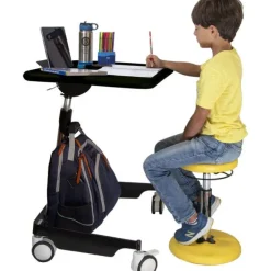 Kore Kids Adjustable Sit-Stand Mobile Desk & Adjustable Wobble Stool Combo Package^ Desk & Chair Packages|Classroom Desks & Chairs