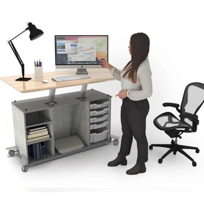 CEF Klesko Sit-to-Stand Teacher Desks^ Teacher Desks