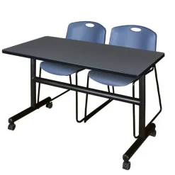 Regency Office Products Kobe Flip Top Training Table & Zeng Chairs^ Training & Seminar|Training Tables & Chairs
