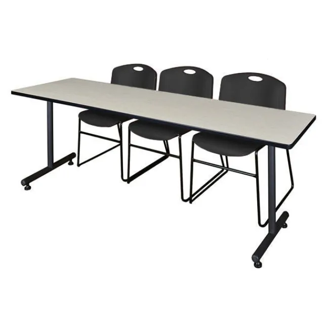 Regency Office Products Kobe Training Table & Zeng Stack Chairs^ Training & Seminar|Training Tables & Chairs