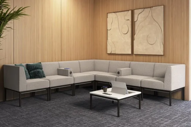 N9NE Konnect Laminate Table w/Power^ Waiting & Reception
