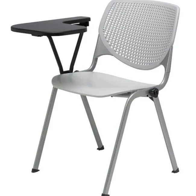 KFI Seating Kool Series Plastic Stack Chair with Tablet by KFI^ Plastic Stacking Chairs|Tablet Arm