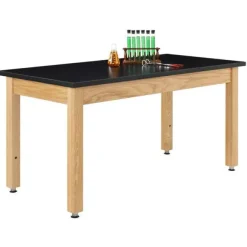 Diversified Spaces Laminate Top, Adjustable Wooden Leg Science Table (24'' D X 54'' W)^ Science|Science Tables