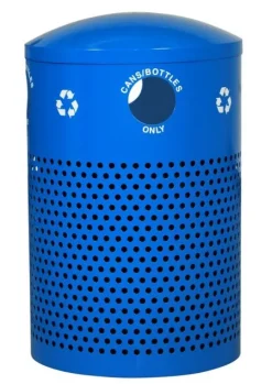 Ex-Cell Kaiser Landscape Series Perforated Outdoor Recycler^ Trash & Recycling Bins