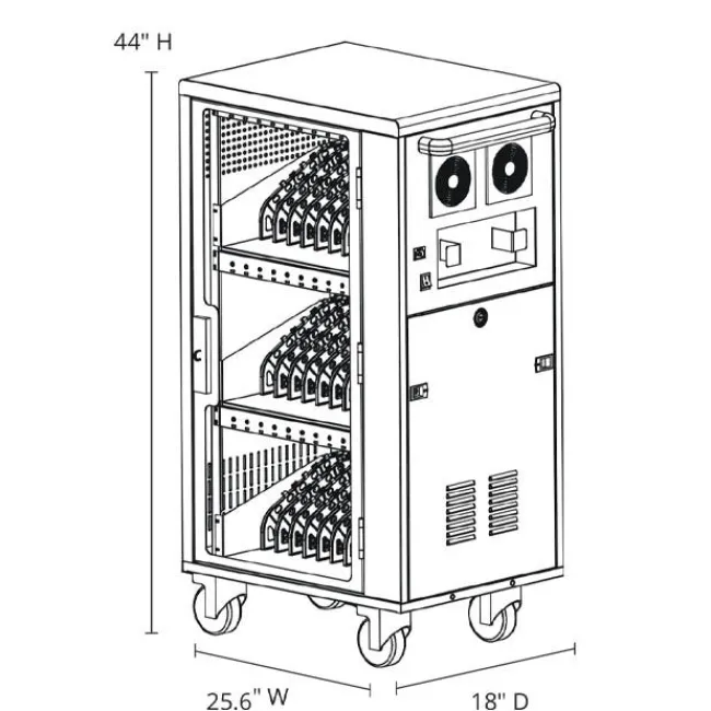 Luxor Laptop and Tablet USB-C Charging Cart (30-Devices)^ Charging Stations