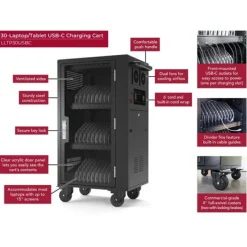 Luxor Laptop and Tablet USB-C Charging Cart (30-Devices)^ Charging Stations