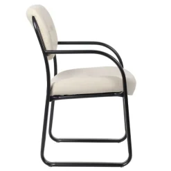 Boss Leather Sled Base Guest Chair^ Reception & Waiting Room