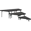 National Public Seating 3 Level Portable Carpeted Stage Pie Set by NPS^ Stage Sets