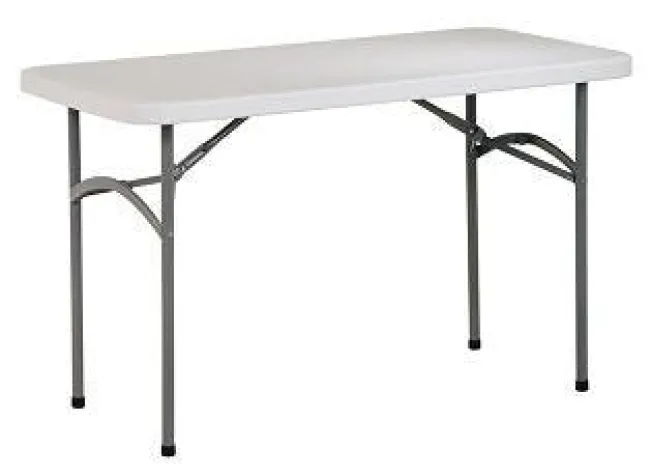 Office Star Lightweight Plastic Resin Folding Table (24'' X 48'')^ Folding