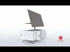 CEF Limber Tilt-Top Adjustable Height Workstation^ Dry Erase|Makerspace & Shop