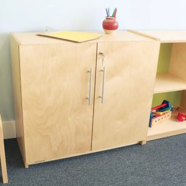 Whitney Plus Locking Storage Cabinet^ Counter-Height Storage