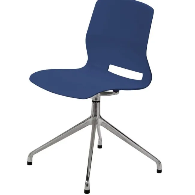 KFI Seating Lola Stainless Steel Base 4-Post Swivel Chair^ Restaurant & Cafe|Cafe Chairs
