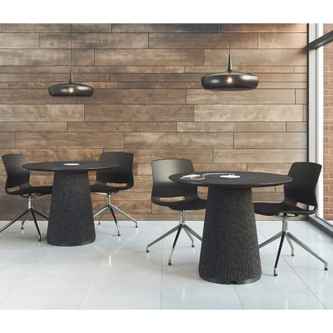 KFI Seating Lola Stainless Steel Base 4-Post Swivel Chair^ Restaurant & Cafe|Cafe Chairs