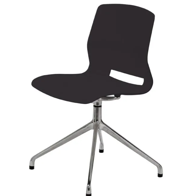 KFI Seating Lola Stainless Steel Base 4-Post Swivel Chair^ Restaurant & Cafe|Cafe Chairs