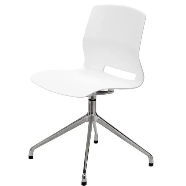 KFI Seating Lola Stainless Steel Base 4-Post Swivel Chair^ Restaurant & Cafe|Cafe Chairs