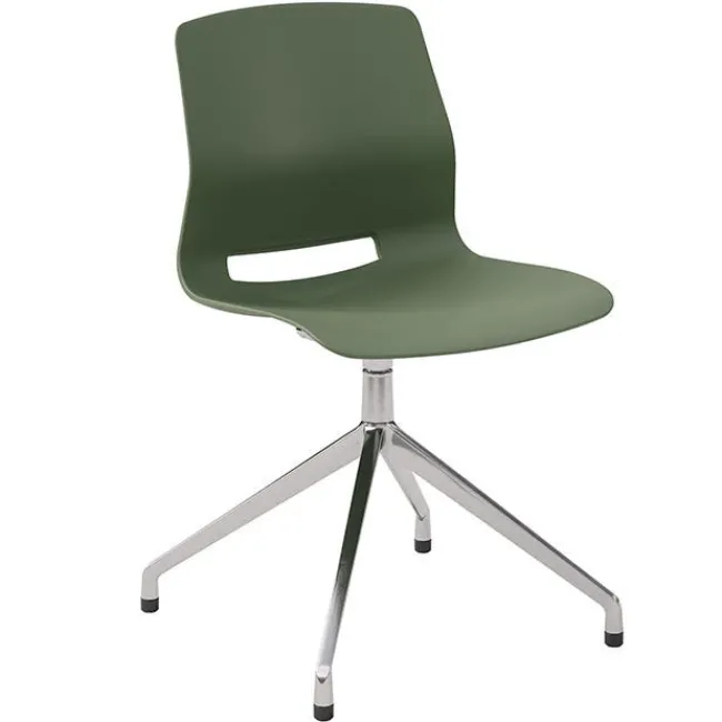 KFI Seating Lola Stainless Steel Base 4-Post Swivel Chair^ Restaurant & Cafe|Cafe Chairs