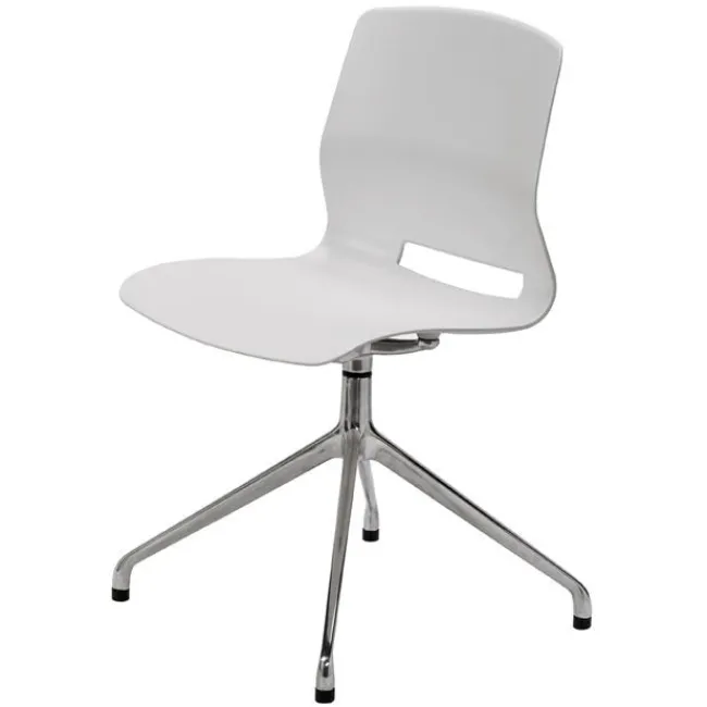 KFI Seating Lola Stainless Steel Base 4-Post Swivel Chair^ Restaurant & Cafe|Cafe Chairs