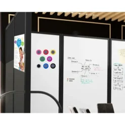Screenflex Magnetic Dry Erase Tackable Room Dividers^ Combination Boards|Mobile Reversible Boards