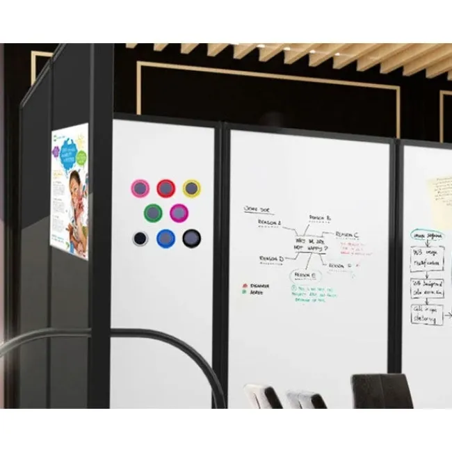 Screenflex Magnetic Dry Erase Tackable Room Dividers^ Combination Boards|Mobile Reversible Boards