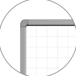 Luxor Magnetic Ghost Grid Whiteboard (48'' x 36'')^ Graphic Boards