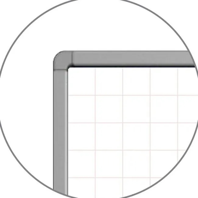 Luxor Magnetic Ghost Grid Whiteboard (48'' x 36'')^ Graphic Boards