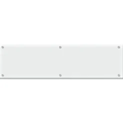 NDI Office Furniture Magnetic White Glass Dry Erase Board Hutch Insert - 17"H x 69"W^ Glass Boards