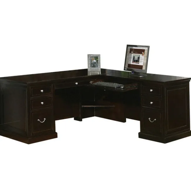 OfficeSource Markle Collection L-Shaped Executive Office Suite^ Office Suites