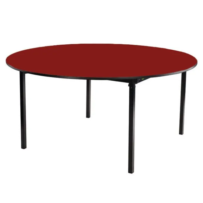National Public Seating Max Seating Round Premium Plywood with Edge Band Folding Tables by NPS^ Folding