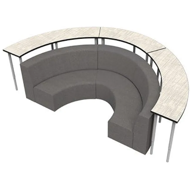 WB Mfg Media Center Table & Soft Seating Package Set^ Multimedia|Soft Seating