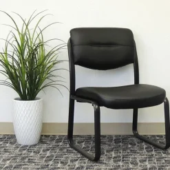 OfficeSource Merit Collection Armless Guest Chair w/ Sled Base^ Reception & Waiting Room