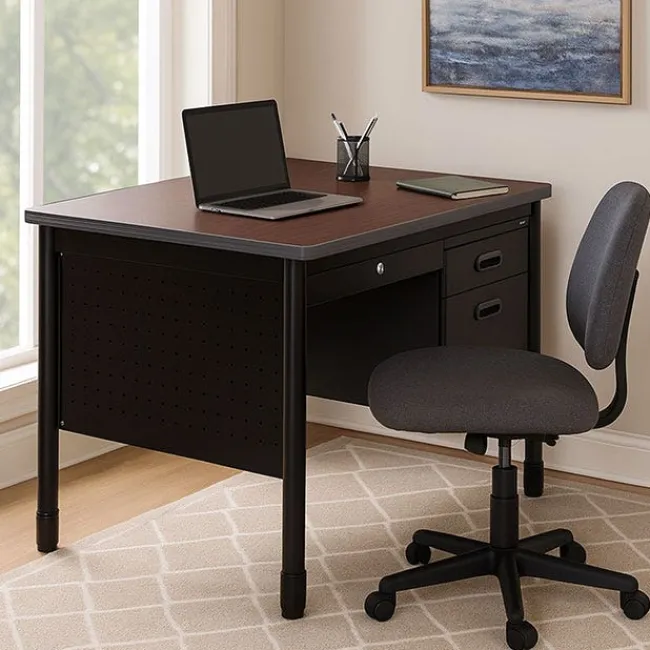 Regency Office Products Mesa Series Steel Single Pedestal Teacher Desks^ Teacher Desks
