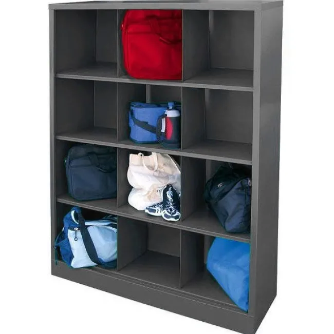 Sandusky Lee Metal Cubby Shelf with 12 Storage Cubes^ Shelving|Cubbies