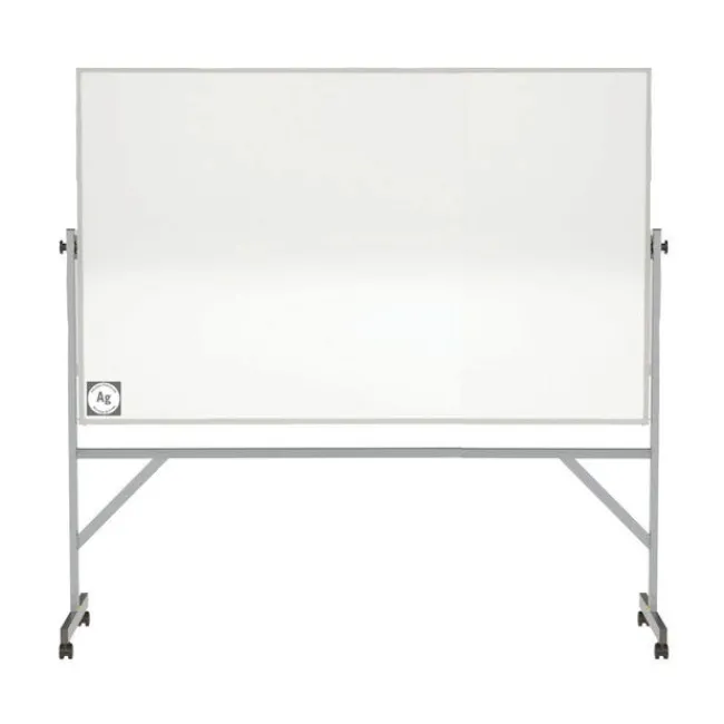 Ghent M4 Hygienic Mobile Porcelain Magnetic Reversible Whiteboard^ Dry Erase Whiteboards