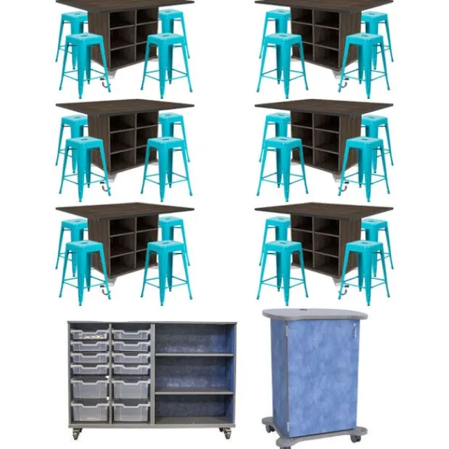 CEF Middle School 24 Student Classroom Package^ Activity Table & Chair Packages|Activity Tables & Chairs