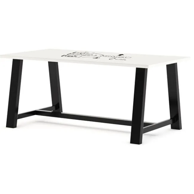 KFI Seating Midtown Rectangle Dry Erase Tables by KFI^ Dry Erase|Cafe Tables