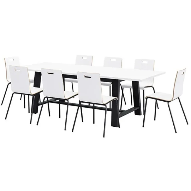 KFI Seating Midtown Table and Jive Stack Chairs Package^ Cafe Table & Chair Sets|Conference Table & Chair Packages