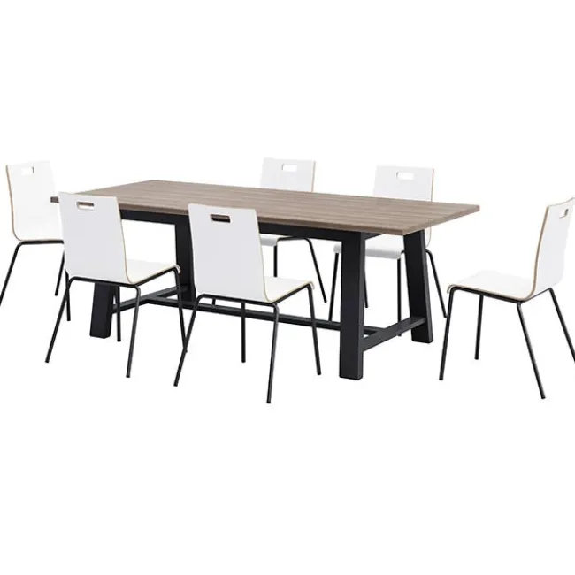 KFI Seating Midtown Table and Jive Stack Chairs Package^ Cafe Table & Chair Sets|Conference Table & Chair Packages