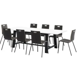 KFI Seating Midtown Table and Jive Stack Chairs Package^ Cafe Table & Chair Sets|Conference Table & Chair Packages