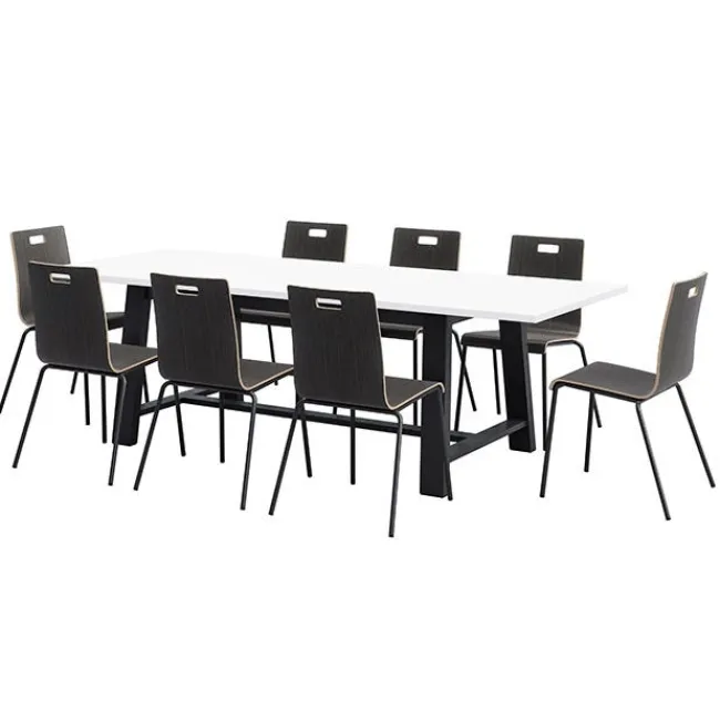 KFI Seating Midtown Table and Jive Stack Chairs Package^ Cafe Table & Chair Sets|Conference Table & Chair Packages