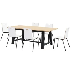 KFI Seating Midtown Table and Jive Stack Chairs Package^ Cafe Table & Chair Sets|Conference Table & Chair Packages