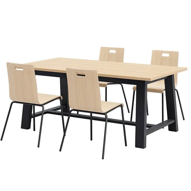KFI Seating Midtown Table and Jive Stack Chairs Package^ Cafe Table & Chair Sets|Conference Table & Chair Packages